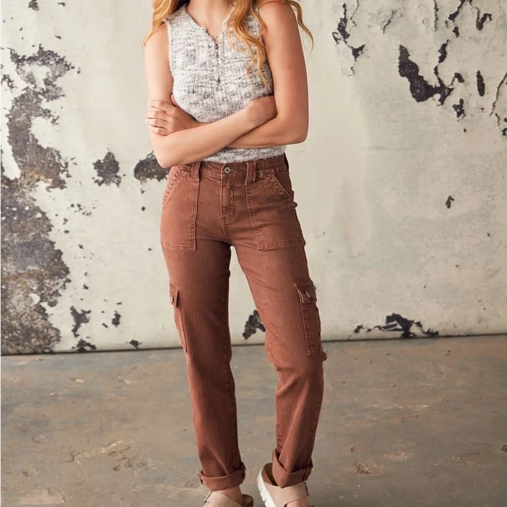 VERVET High Rise Stretch Cargo Pant - Picture 7 of 15
